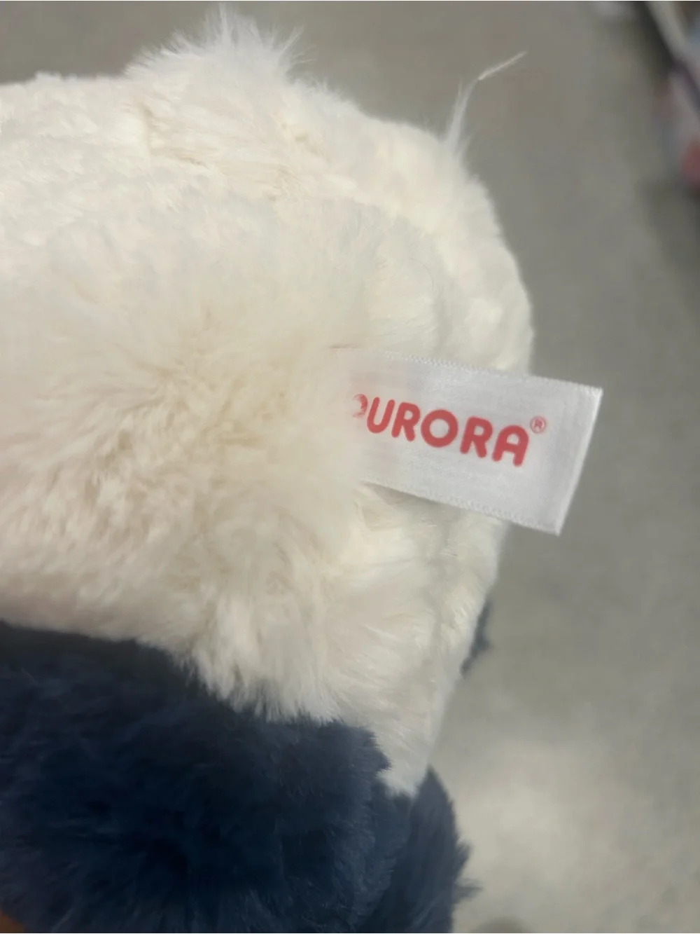 NWT ultra soft Plush Panda Stuffed Animal - Navy & White